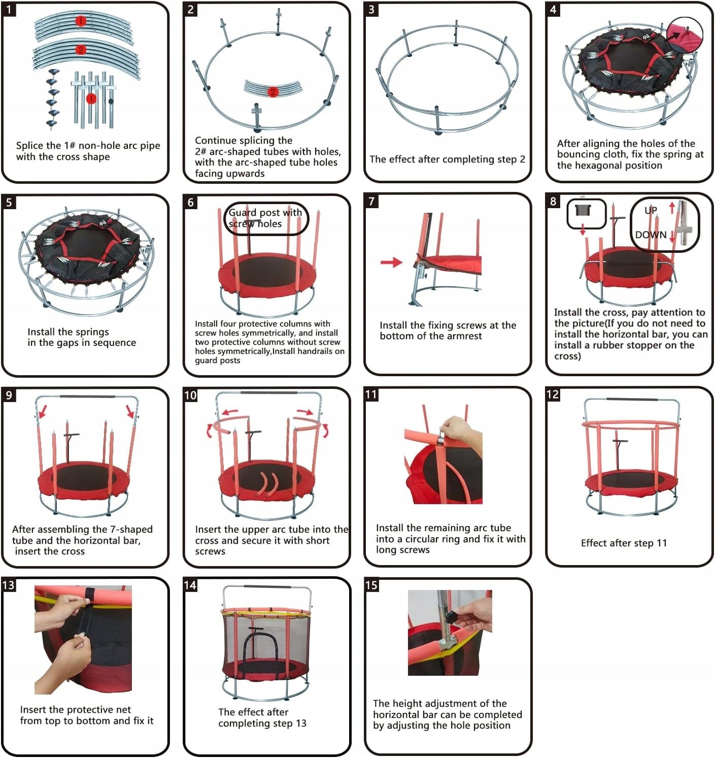 BLINWORLD Children's Trampoline 140 cm With Mesh For Interior And Garden Kid's age 3＋ years