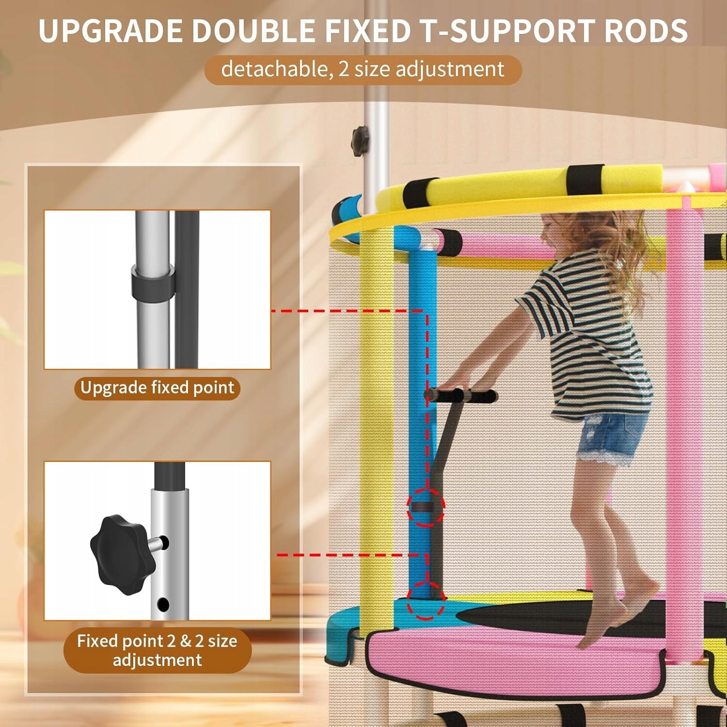 BLINWORLD Children's Trampoline 140 cm With Mesh For Interior And Garden Manufacturer code Tl-238