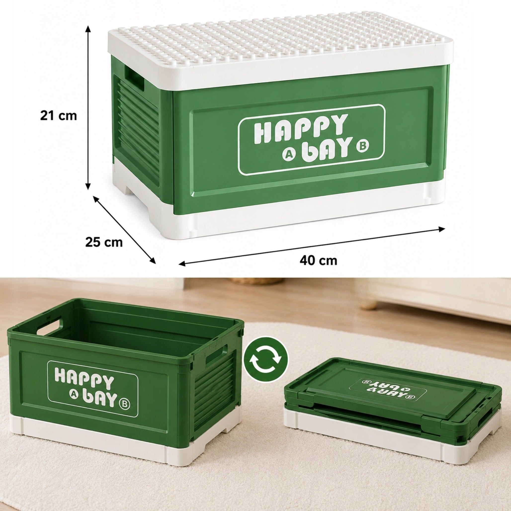 BLOCK ORGANIZER TOY CONTAINER FOLDING BOX ON WHEELS LEGO DUPLO Manufacturer code PUDEŁKO SOLIDNY KOLOROWY FUNKCJONALNY