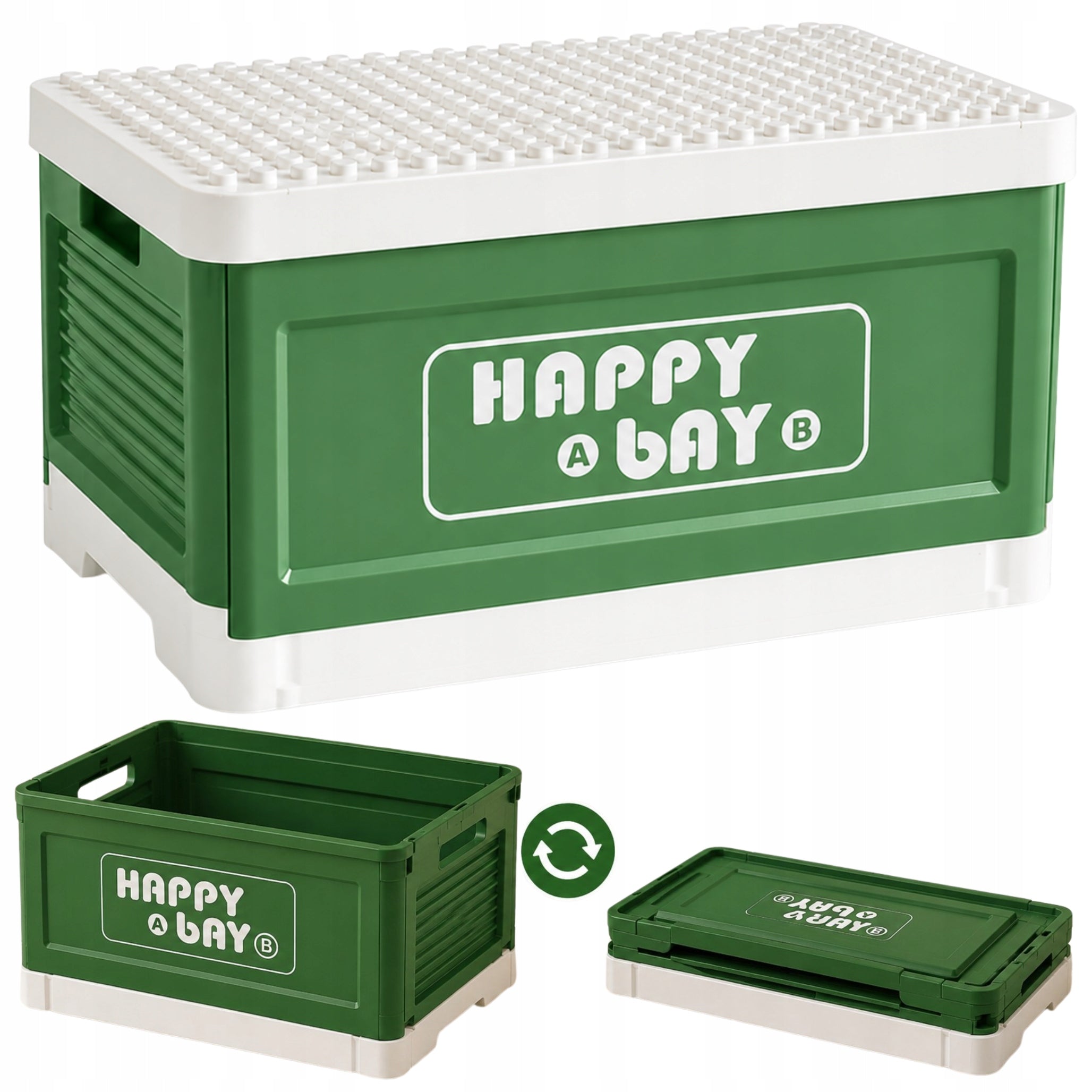 BLOCK ORGANIZER TOY CONTAINER FOLDING BOX ON WHEELS LEGO DUPLO