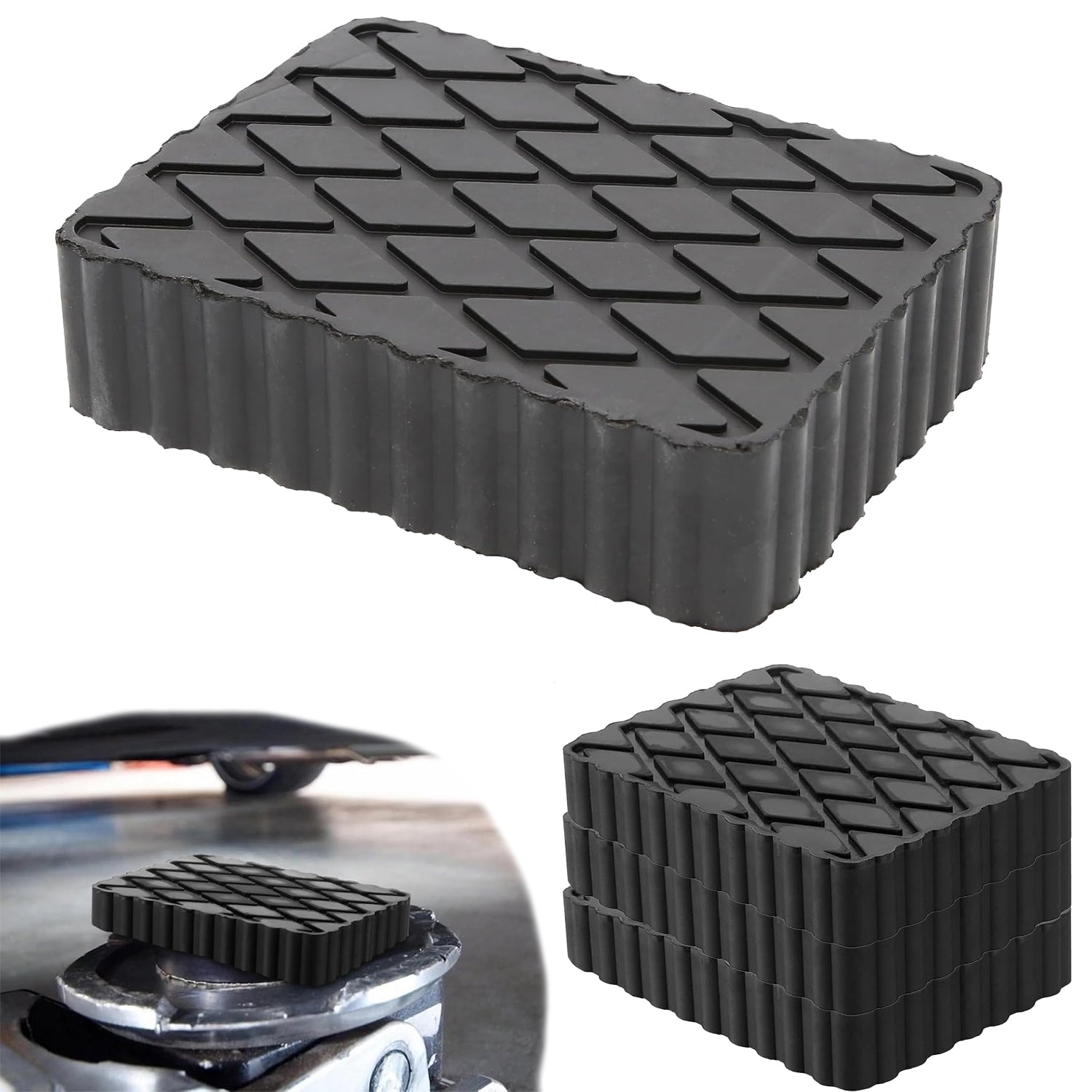 BLOCK RUBBER CUBE RUBBER PAD FOR LIFTER 120X80X20 4pcs