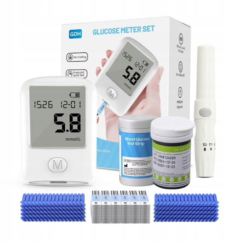 BLOOD GLUCOSE 25PCS URIC ACID 25 PCS UG 2 IN 1 GLUCOSE METER
