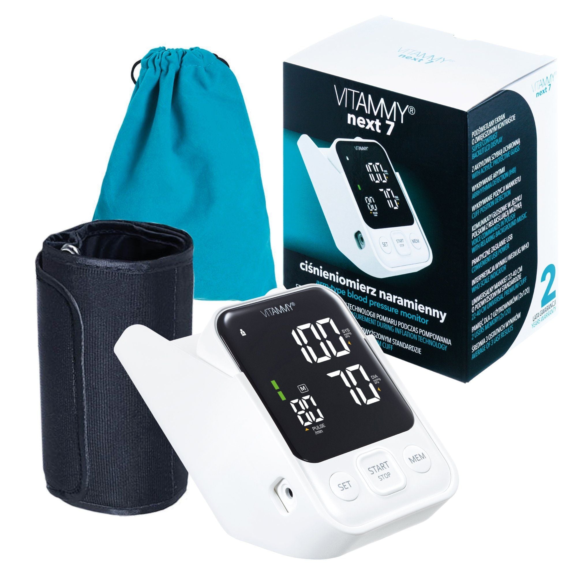 BLOOD PRESSURE MONITOR ARRHYTHMIA SAYS PL BACKLIT SCREEN