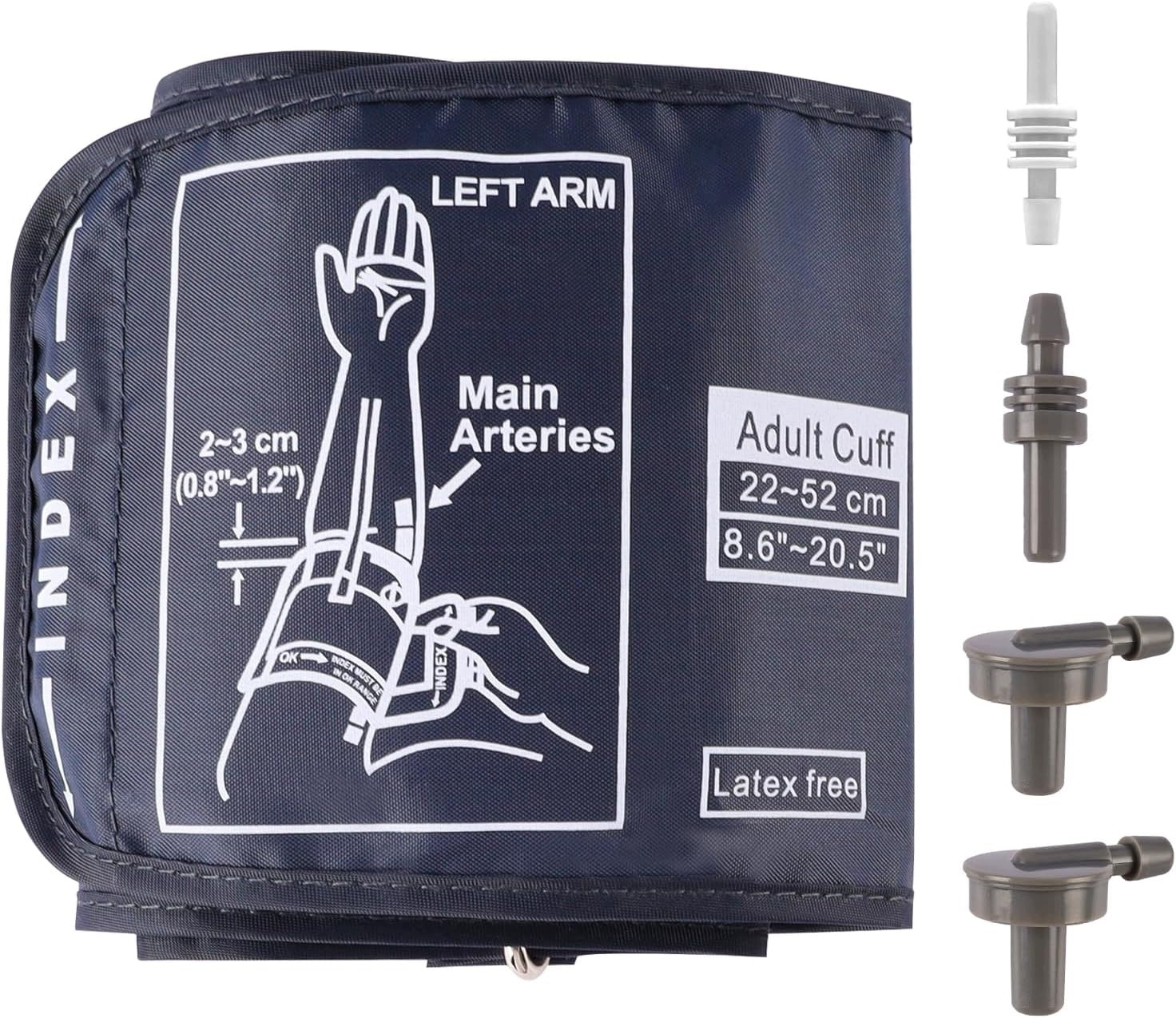 BLOOD PRESSURE MONITOR CUFF XL 22-52 CM REPLACEMENT 4 ADAPTERS