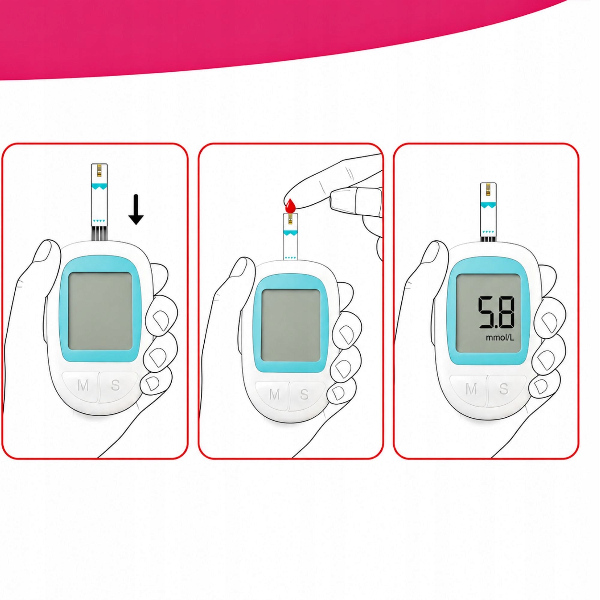 BLOOD SUGAR METER 50 STRIPS 50 LANCETS LANCET Medical device no
