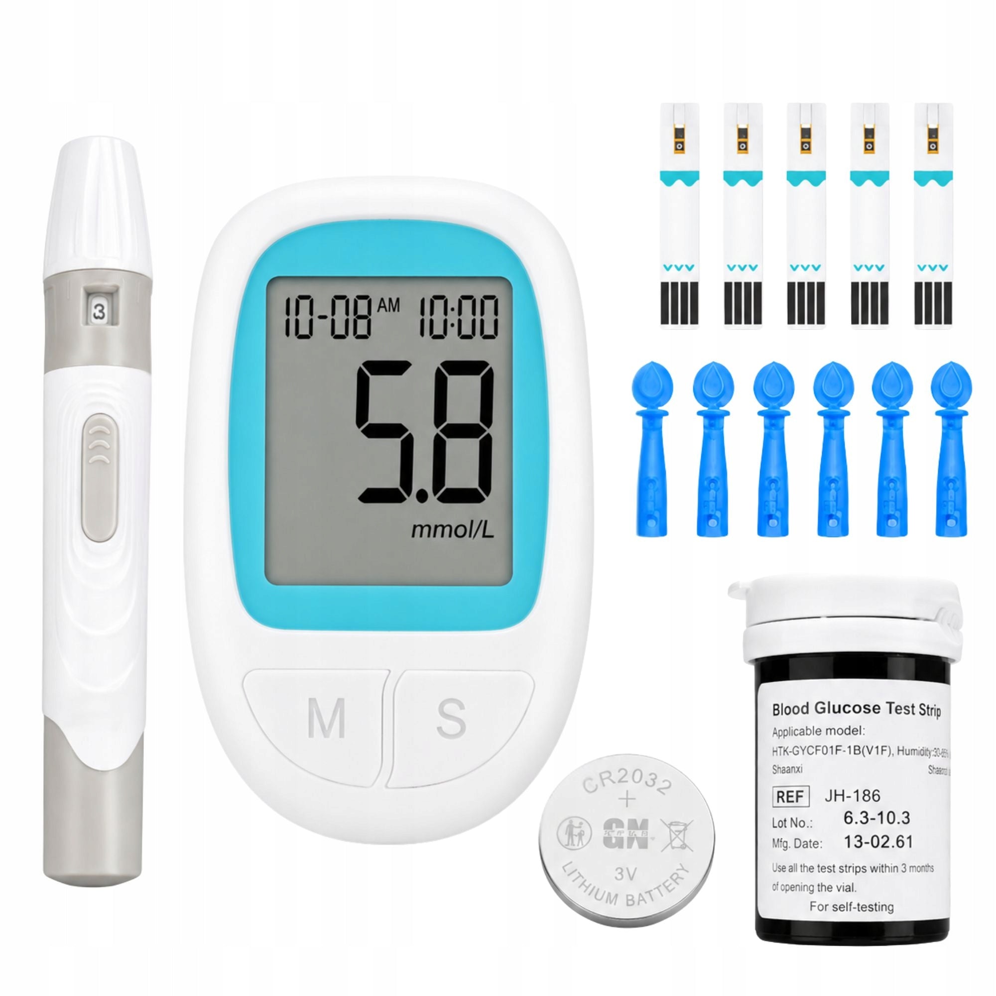 BLOOD SUGAR METER 50 STRIPS 50 LANCETS LANCET