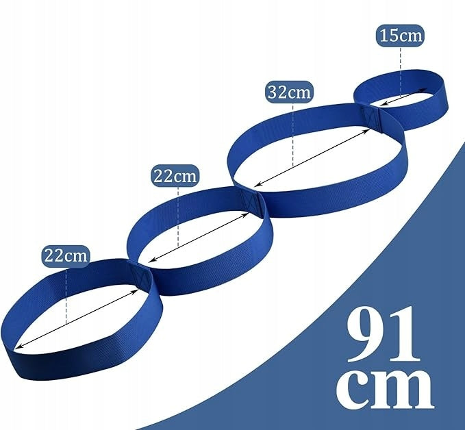 BLUE BELT RESISTANCE TAPE FOR YOGA STRETCHING EXERCISES STRETCHING 4 LOOPS Manufacturer code FRGTR
