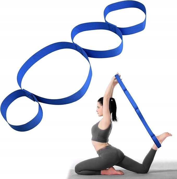 BLUE BELT RESISTANCE TAPE FOR YOGA STRETCHING EXERCISES STRETCHING 4 LOOPS