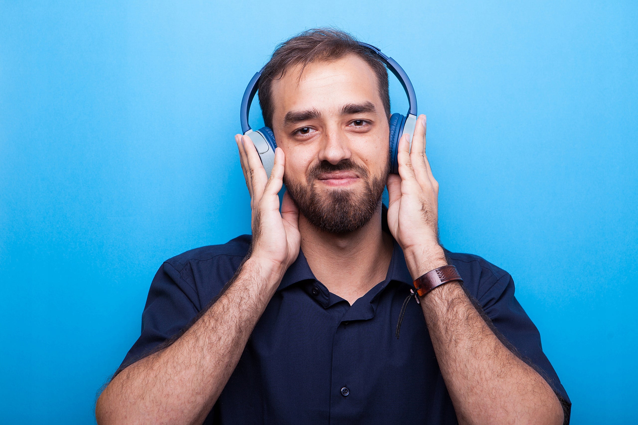 BLUE BLUETOOTH HEADPHONES WIRELESS COMFORTABLE ON-EAR WITH MICROPHONE Brand Webski