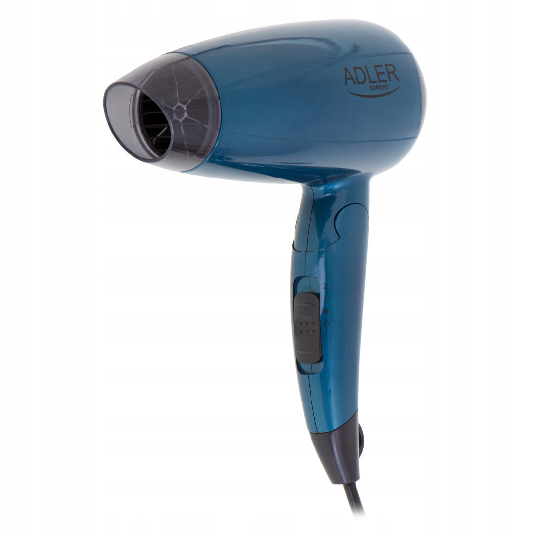 BLUE HAIR DRYER ADLER 1800W STRONG 2 DEGREE BLOWING FOLDABLE Packaging status original