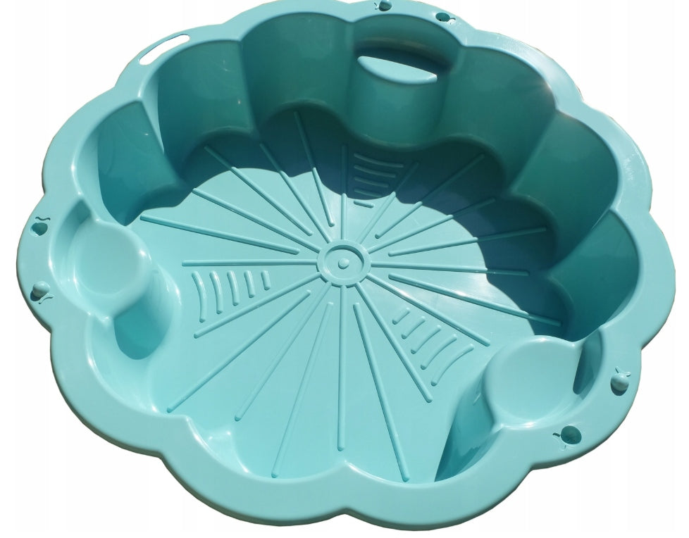 BLUE LARGE DAISY SHAPED SANDBOX CLOSED 2 PIECES 214 CM Kind plastic