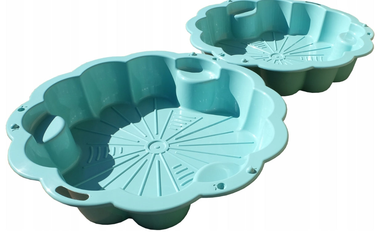 BLUE LARGE DAISY SHAPED SANDBOX CLOSED 2 PIECES 214 CM Manufacturer code NIEBIESKA DUŻA PIASKOWNICA ZAMYKANA 214 CM