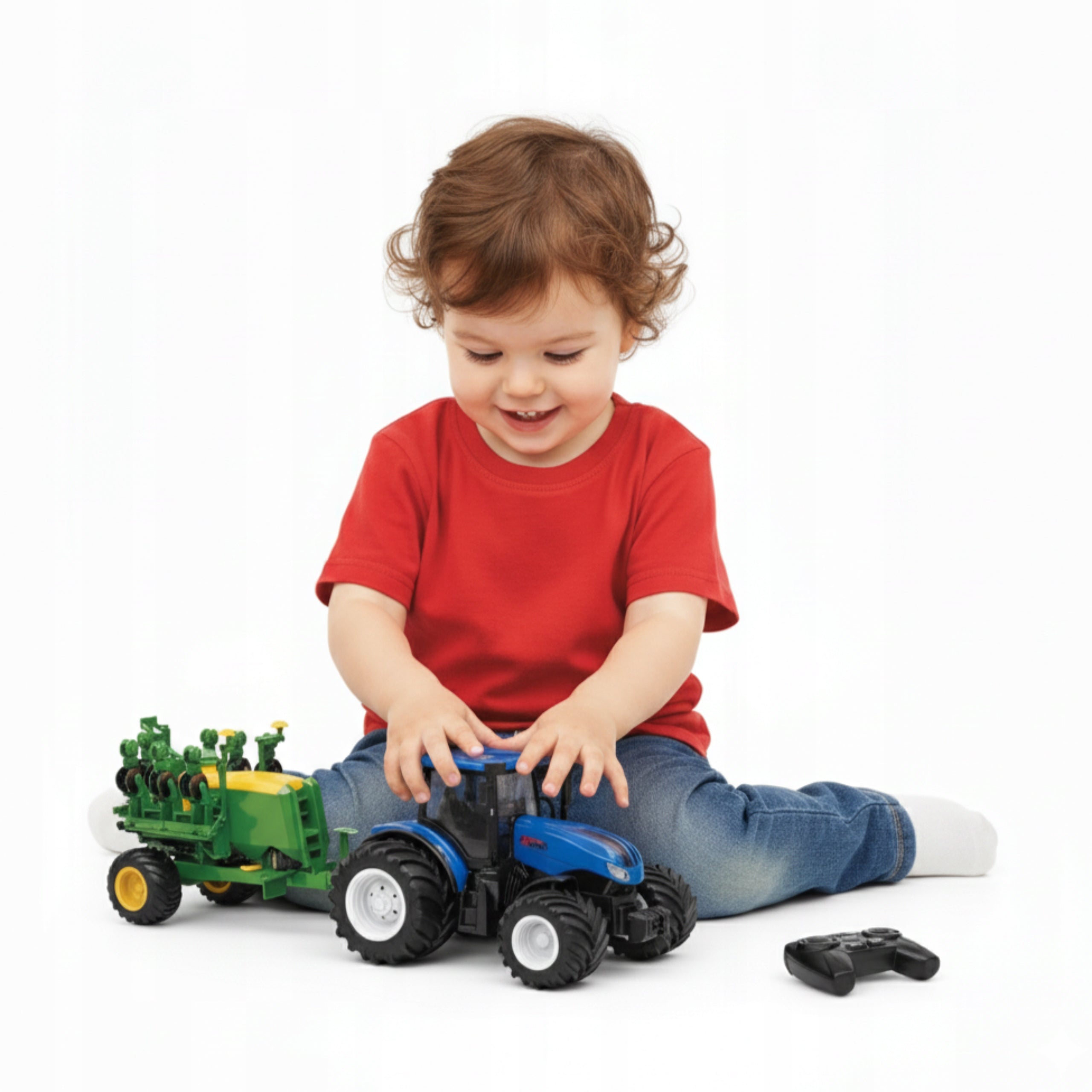 BLUE RC TRACTOR REMOTE CONTROLLED WITH AGRICULTURAL MACHINE FOR CHILDREN Brand no brand