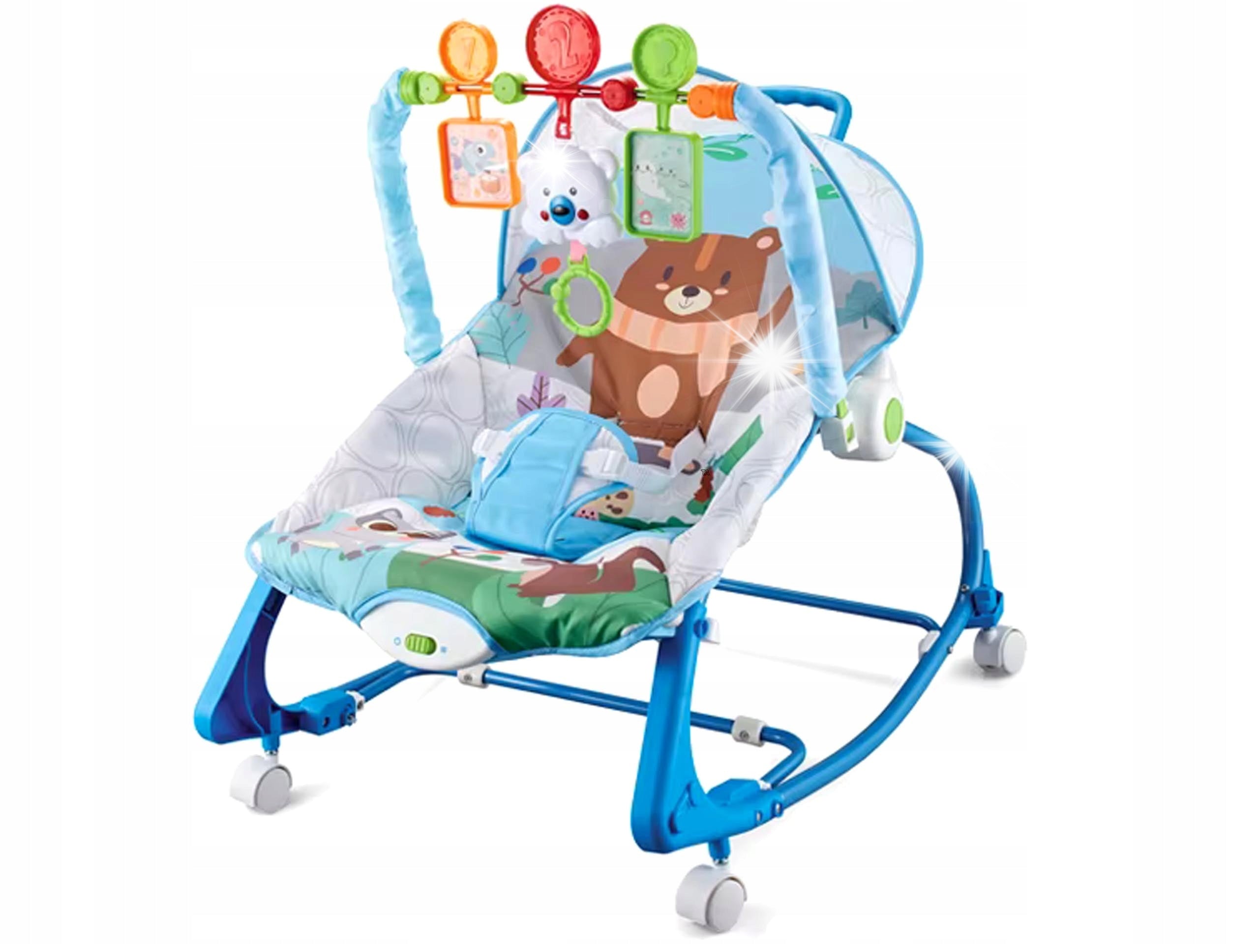 BLUE ROCKER LOUNGER CRIB CRADLE VIBRATION TOYS ROCKER LOUNGER
