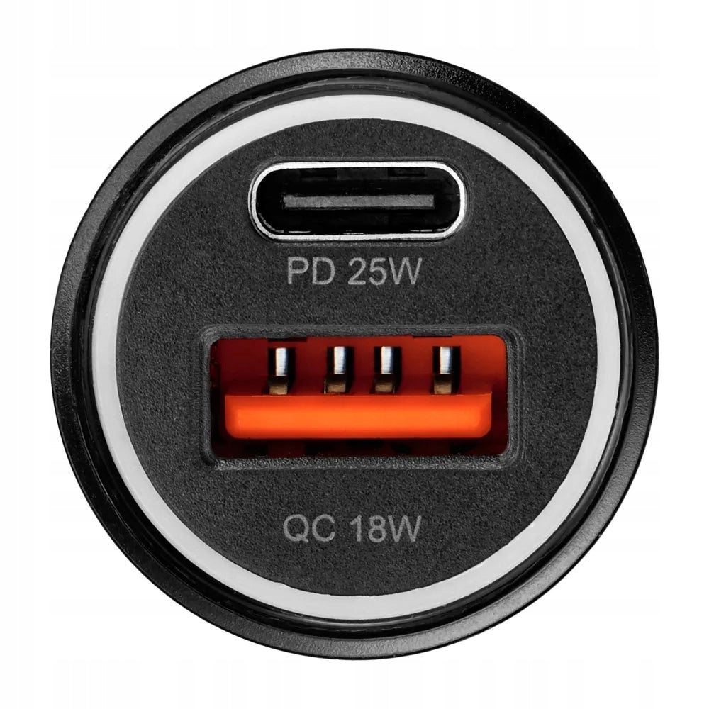BLUE STAR Car Charger 3A 25W Type C + USB A + Type C to Type C Cable Output current 5 mA