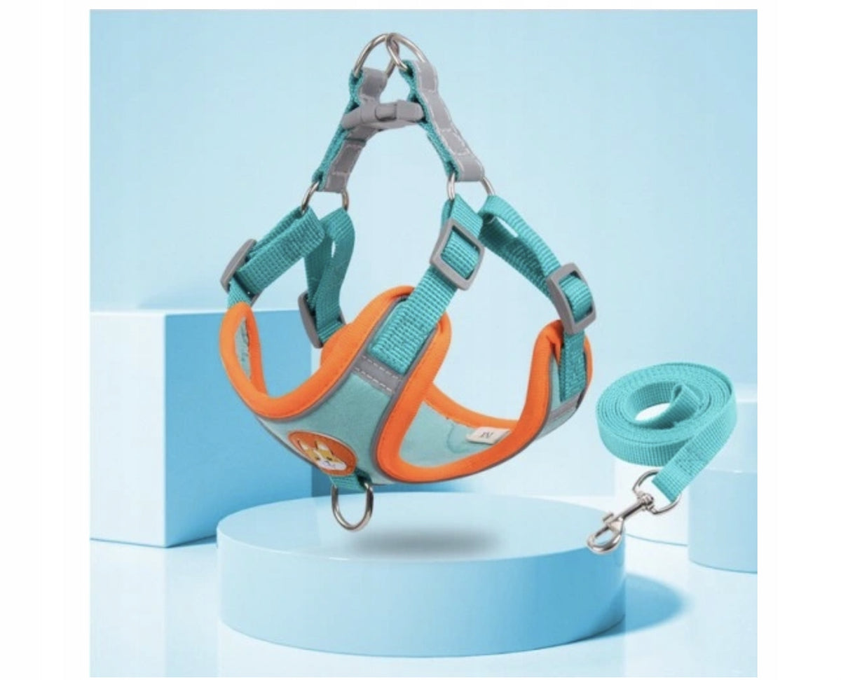 BLUE STRONG DOG HARNESS PRESSURE-FREE LIGHT L Brand 22Dogs