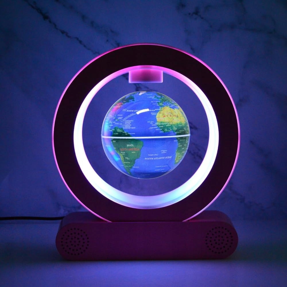 BLUETOOH SPEAKER LEVITATING GLOBE PINK 106mm GLOWING LED GIFT Manufacturer code dfgfrf