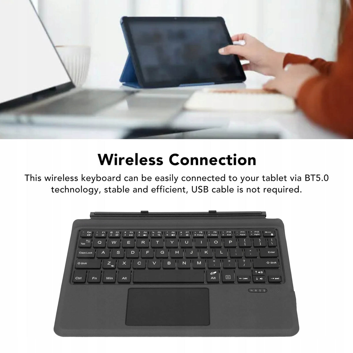 BLUETOOTH 5,0 TOUCHPAD SLIM WIRELESS KEYBOARD FOR IPAD TABLET Manufacturer no brand