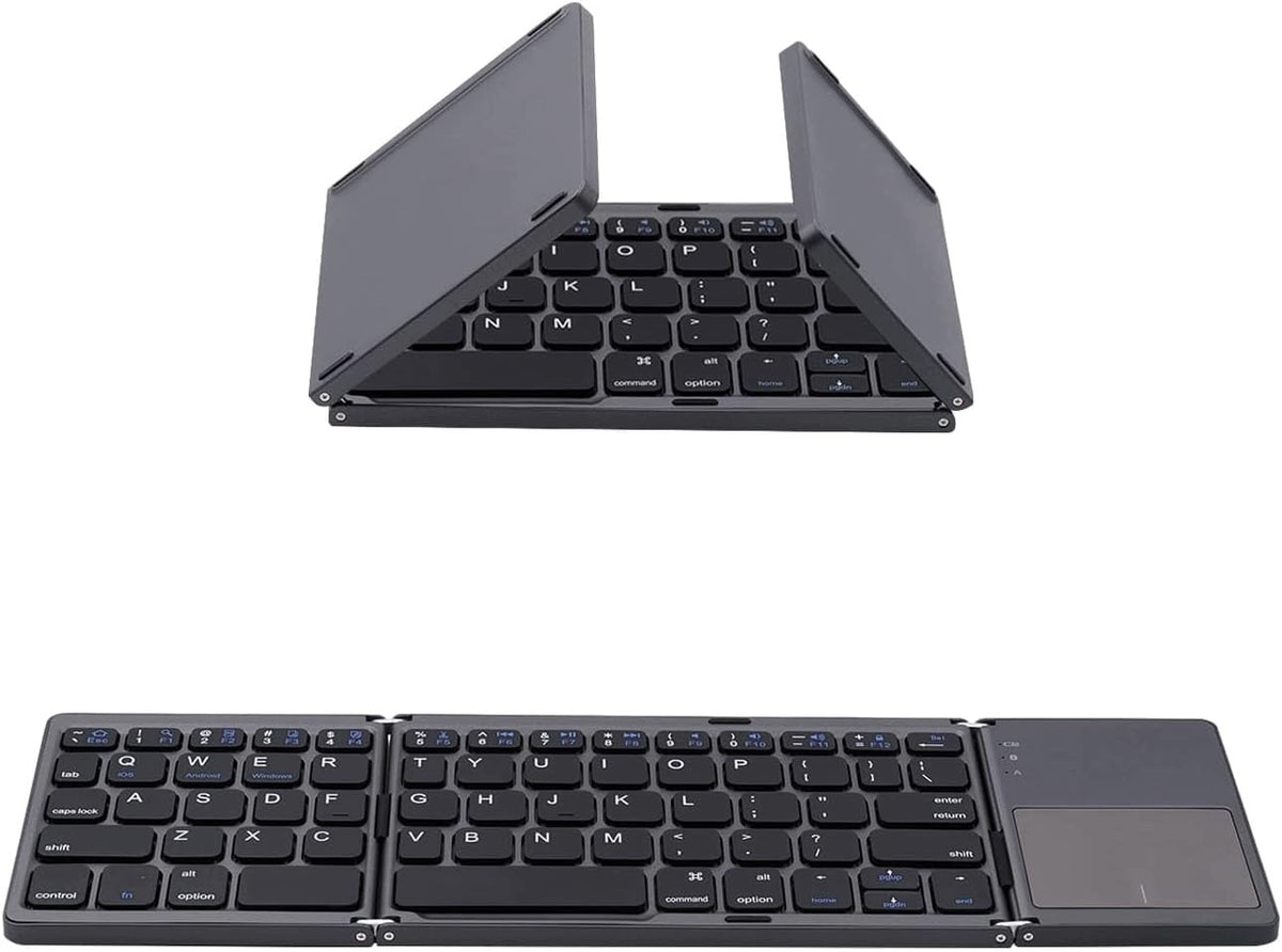 BLUETOOTH 5.0 WIRELESS KEYBOARD WITH TOUCHPAD GREY