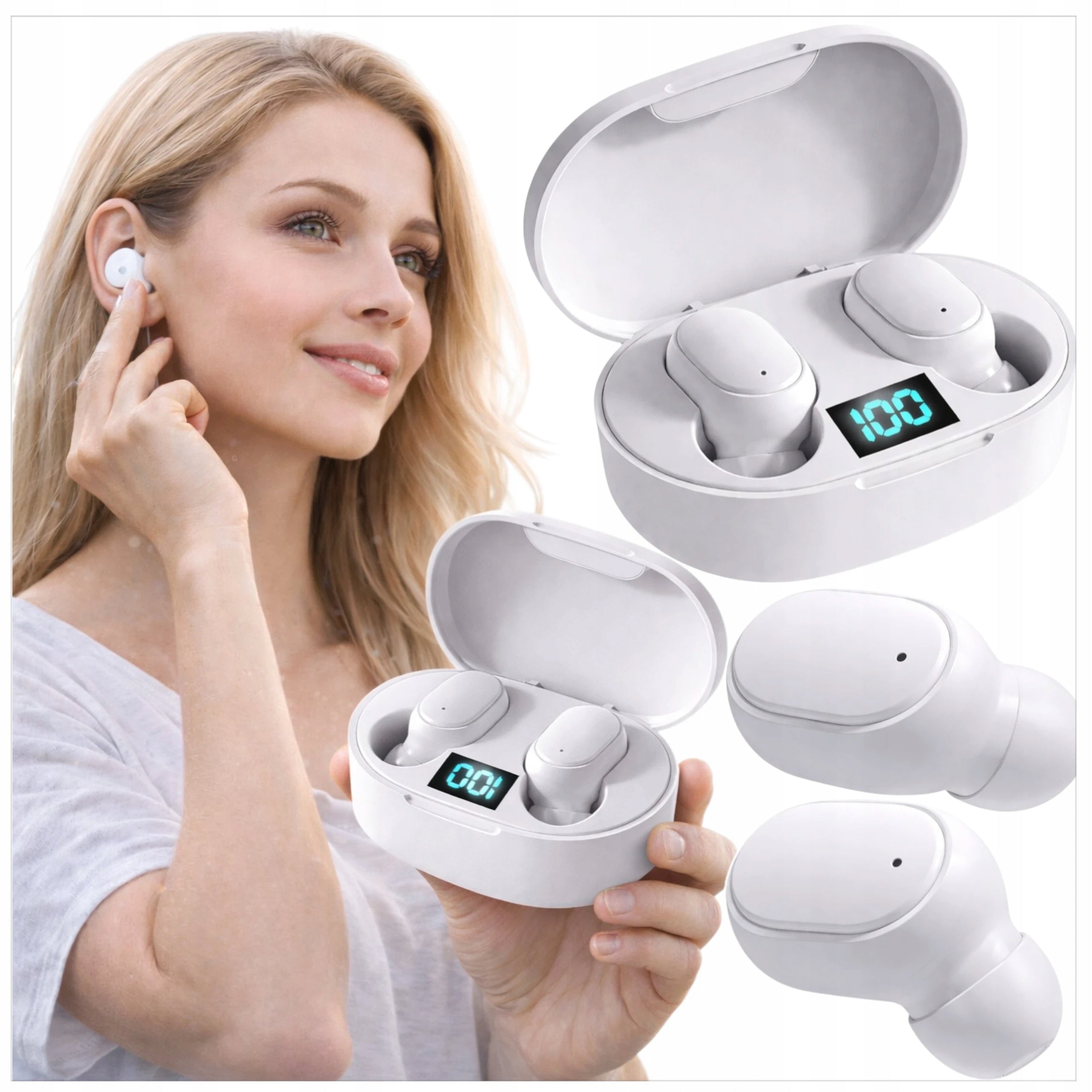 BLUETOOTH 5.1 WIRELESS EARBUDS BT BUILT-IN POWERBANK TWS Packaging status original