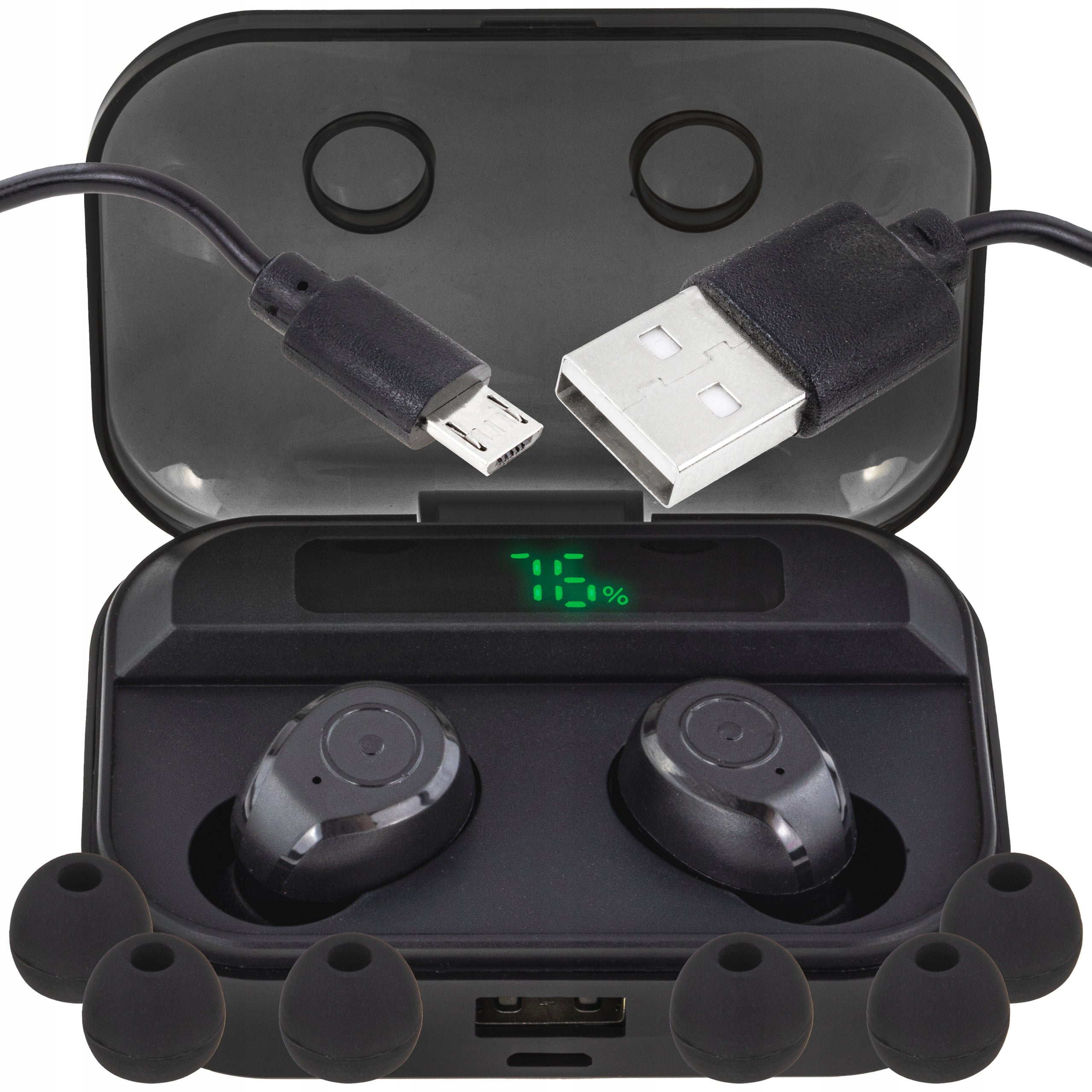 BLUETOOTH 5.3 WIRELESS EARBUDS SPORTS TOUCH + POWERBANK Manufacturer code TWS-M7