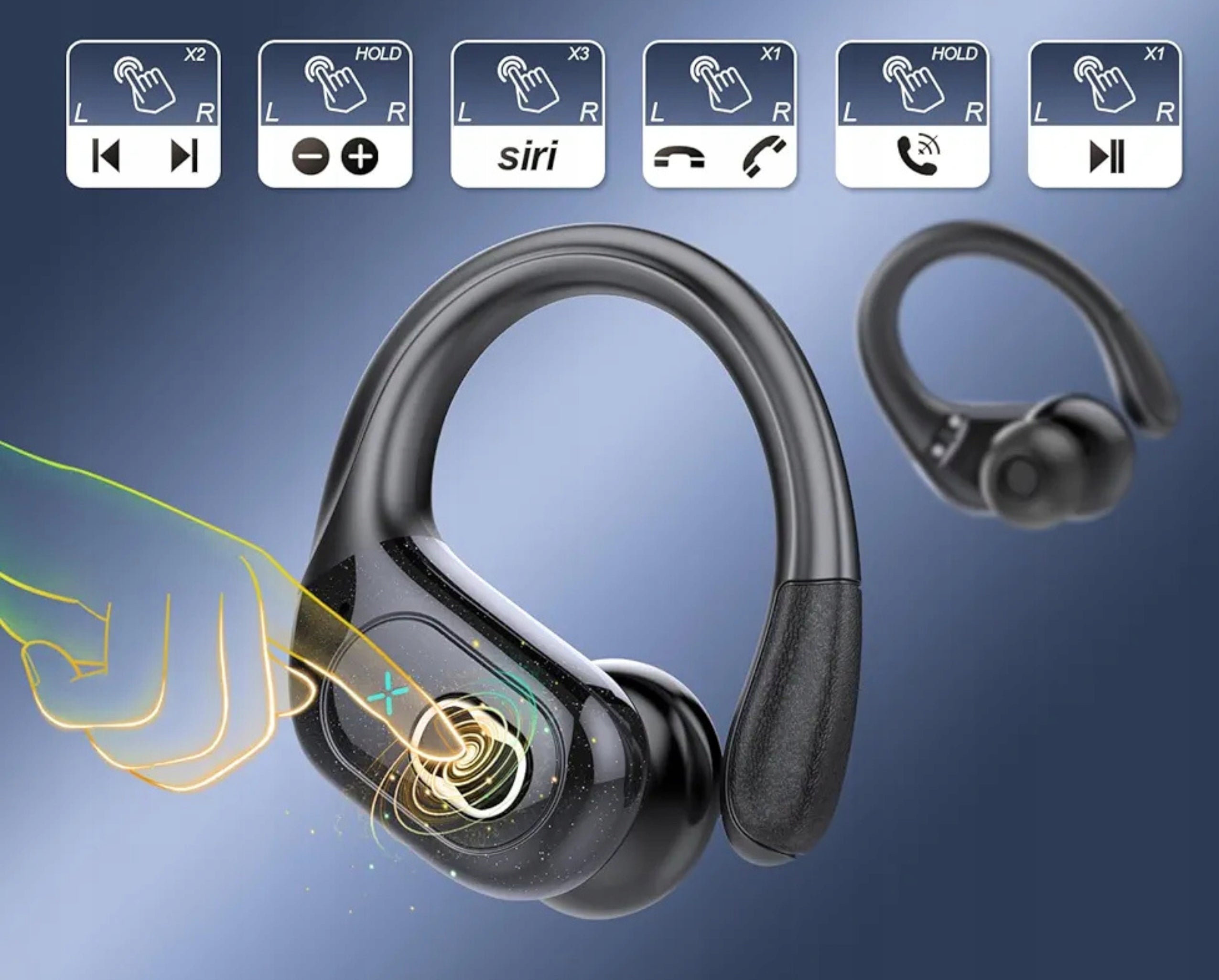 BLUETOOTH 5.3 WIRELESS HEADPHONES IN-EAR SPORTS BASS CALLS Manufacturer code Elonix HDD65