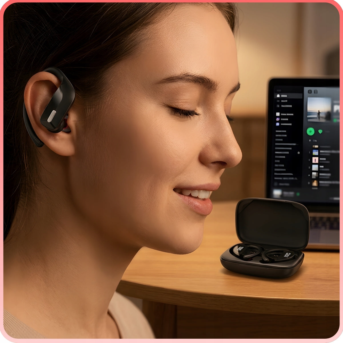 BLUETOOTH 5.3 WIRELESS HEADPHONES IN-EAR USB-C SPORTS LED EDR TWS Manufacturer code 5904996529031