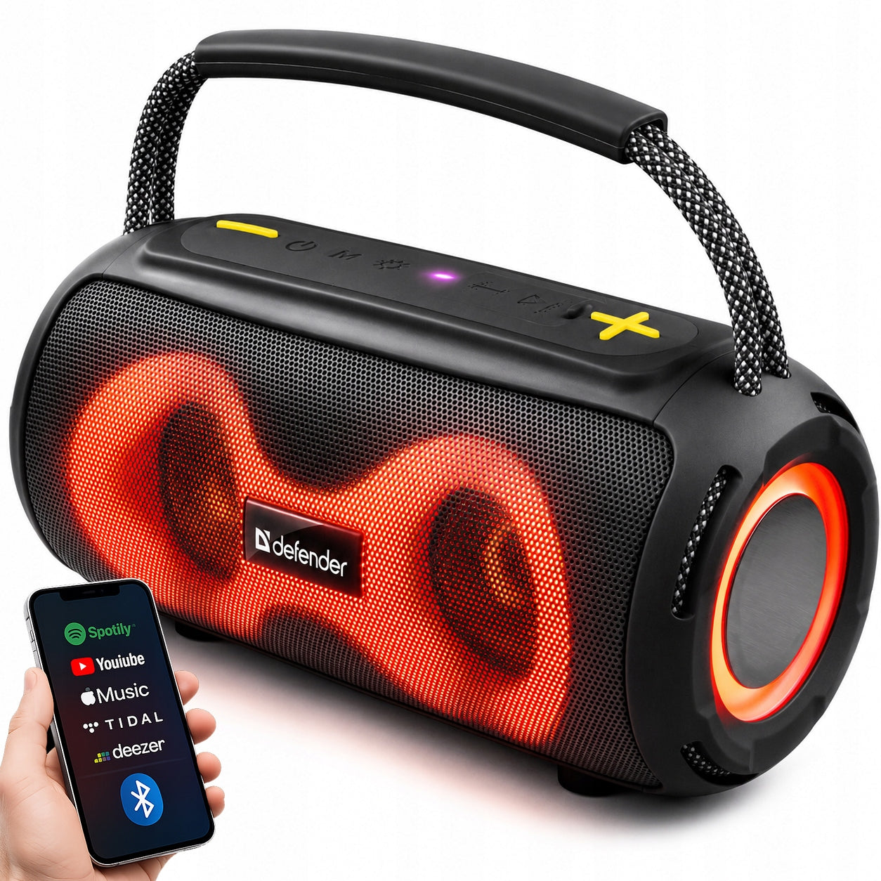 BLUETOOTH 5.4 PORTABLE SPEAKER WIRELESS BOOMBOX MicroSD FM RADIO MP3