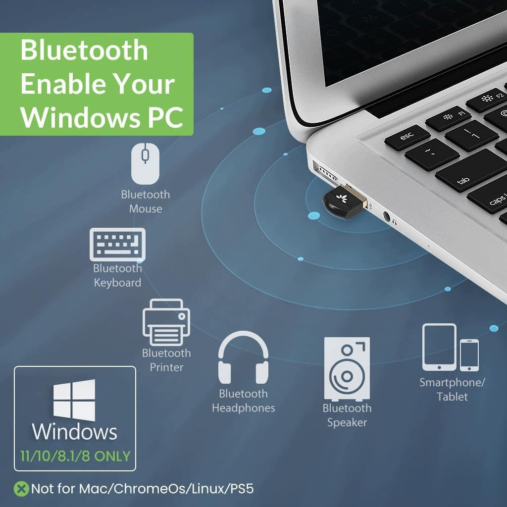 BLUETOOTH ADAPTER 5.0 USB DONGLE FOR PRINTER HEADPHONE COMPUTER Brand no brand