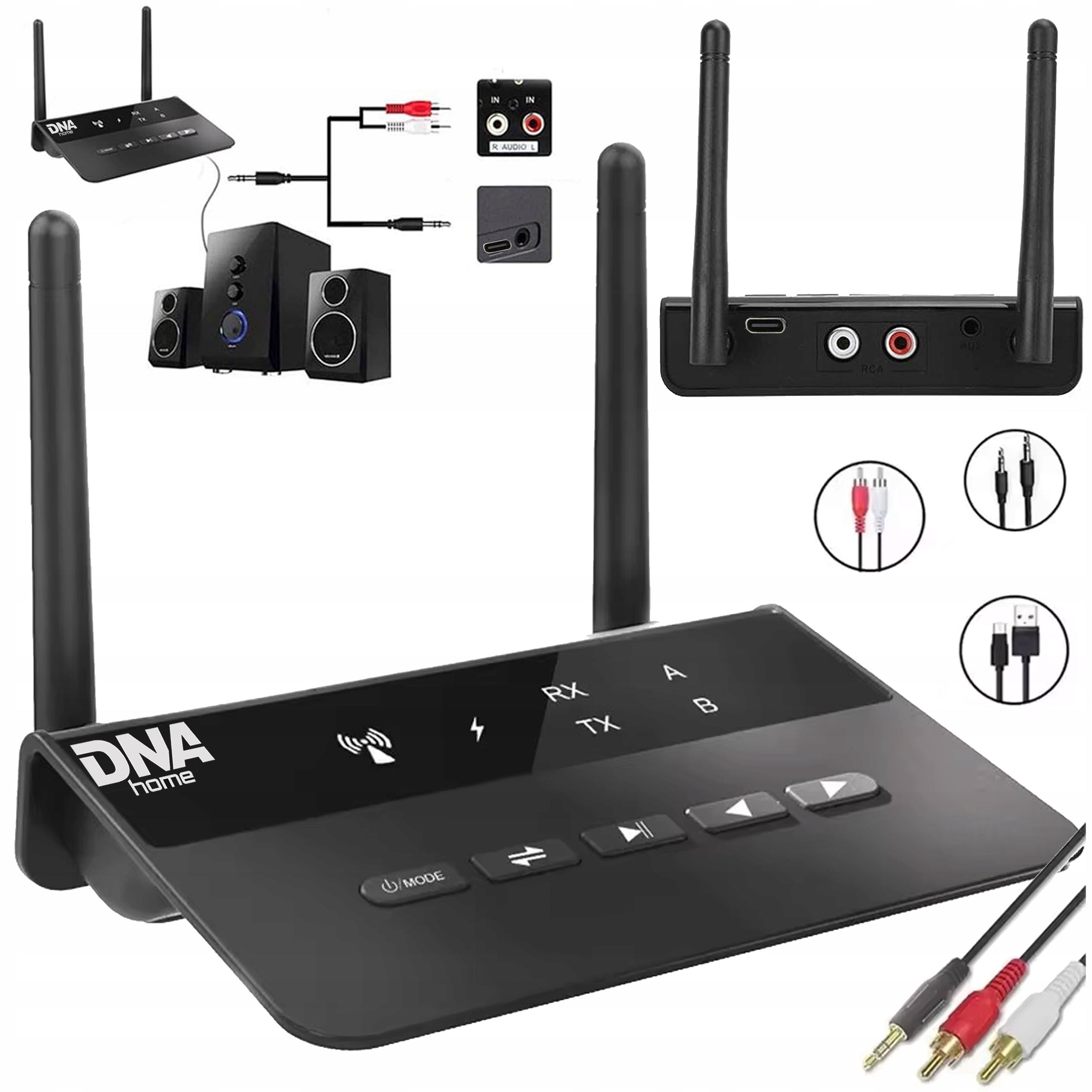 BLUETOOTH ADAPTER DNA HTVR WIRELESS TRANSMISSION SYSTEM 5.0 USB-C RCA