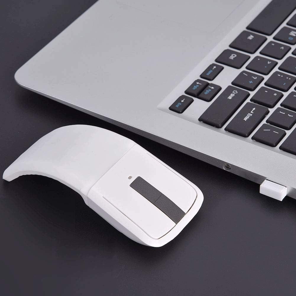 BLUETOOTH ARC TOUCH MOUSE FOLDABLE 2.4GHZ WHITE ERGONOMIC Model Vikyexvgpw9agys-01