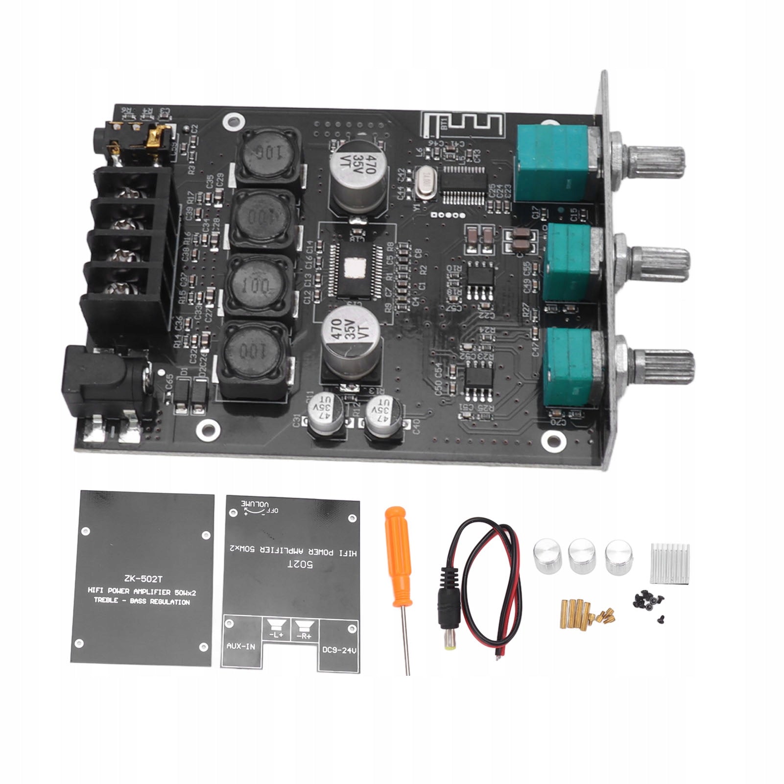 BLUETOOTH AUDIO AMPLIFIER 5.0 STEREO BOARD MODULE FOR 2X50W AUX SPEAKER Manufacturer code IQRHV2048