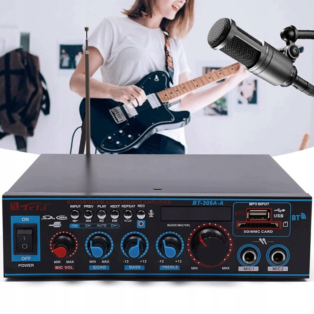 BLUETOOTH AUDIO AMPLIFIER HIFI STEREO RADIO FM HOME 400W Model WZMACNIACZ STEREO BLUETOOTH