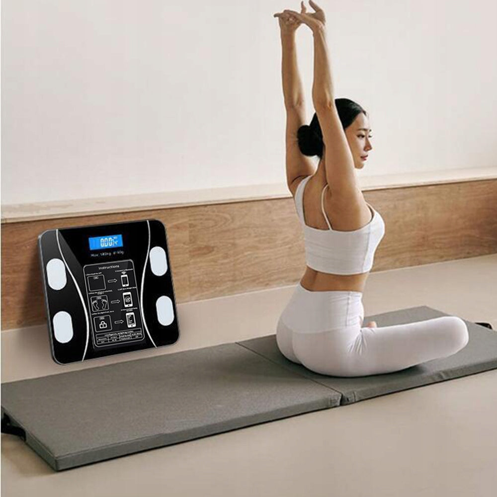 BLUETOOTH BATHROOM SCALE WITH LCD DISPLAY AND PRESSURE SENSORS Brand no brand