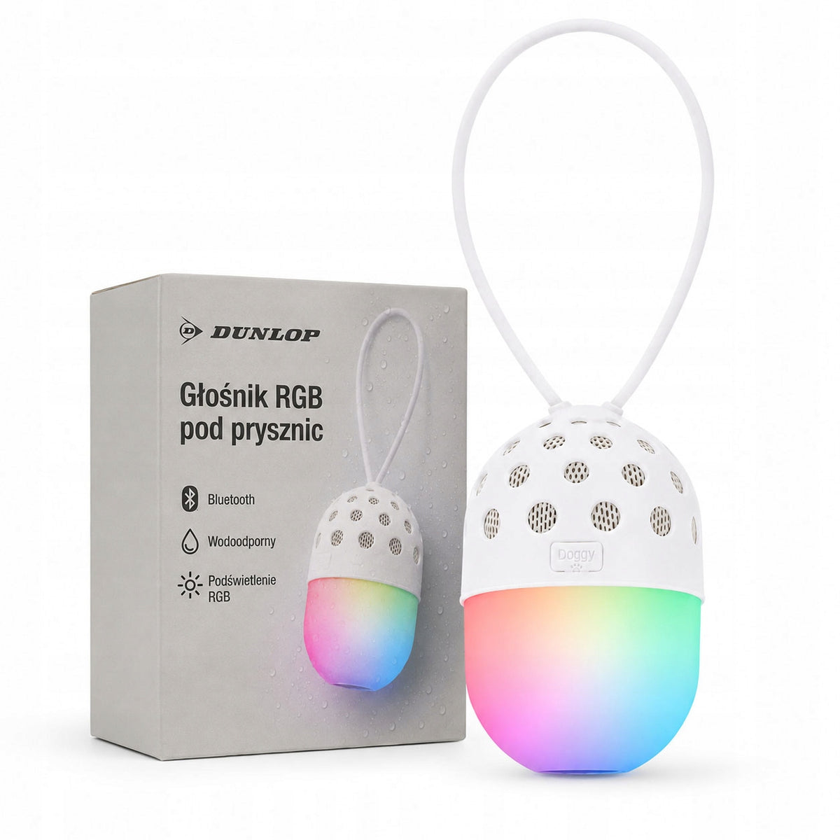 BLUETOOTH Bathroom Speaker Portable 7 Colors LED Shower For Camping IP44