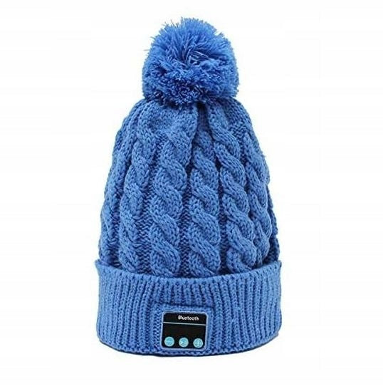 BLUETOOTH CAP WITH STEREO SPEAKERS AND MICROPHONE WINTER BLUE GIFT EAN (GTIN) 5906530932314