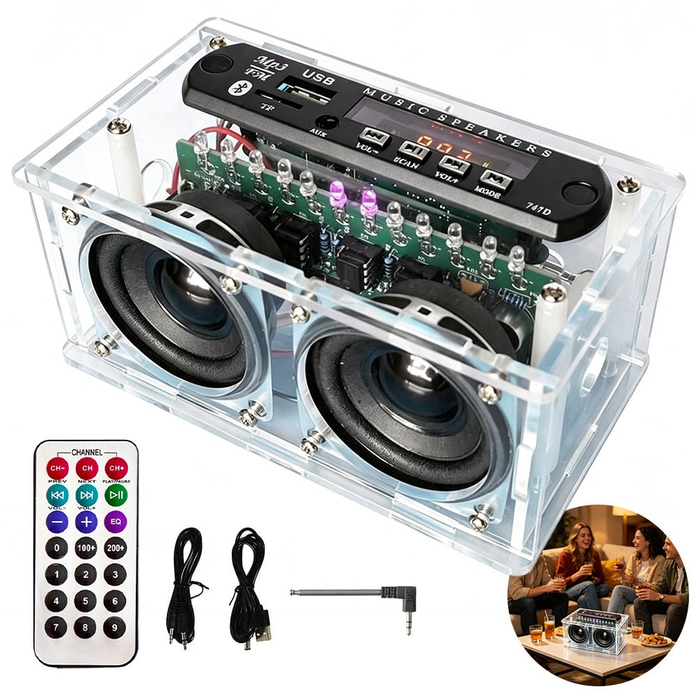 BLUETOOTH DIY SPEAKER FOR SELF-ASSEMBLY RADIO FM LED REMOTE CONTROL Model other