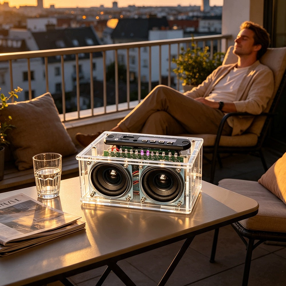 BLUETOOTH DIY SPEAKER FOR SELF MOUNTING RADIO FM LED REMOTE CONTROL Brand no brand