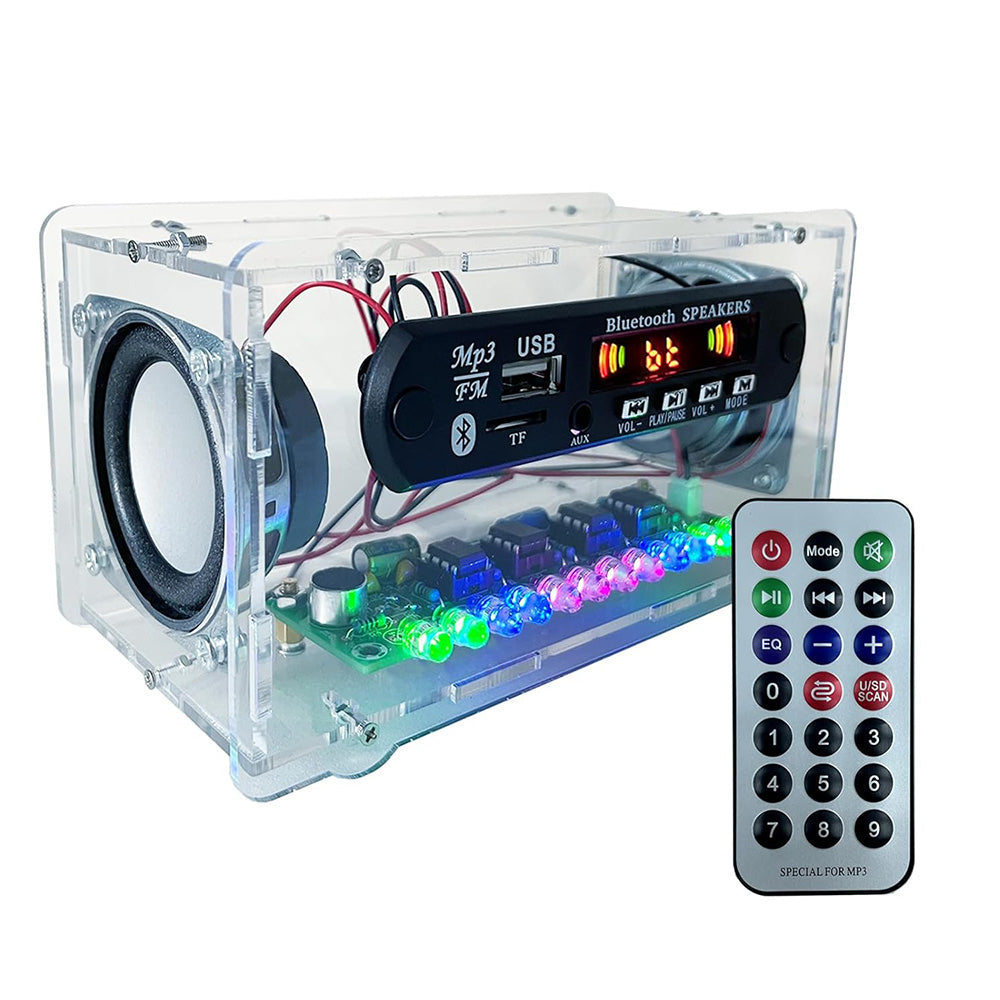 BLUETOOTH DIY SPEAKER FOR SELF MOUNTING RADIO FM LED REMOTE CONTROL