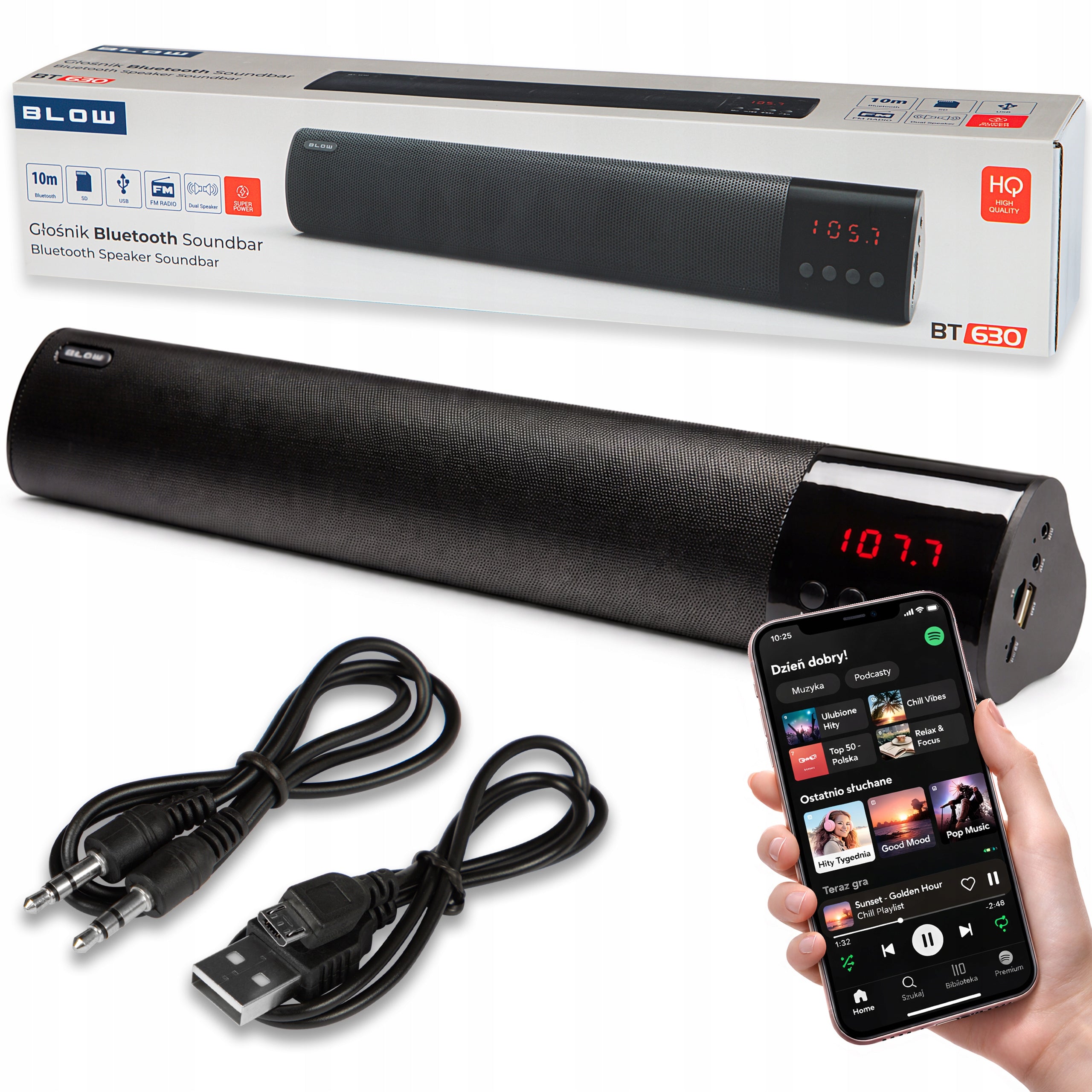 BLUETOOTH FM SOUNDBAR FOR LAPTOP FM USB MINI JACK 3,5 mm