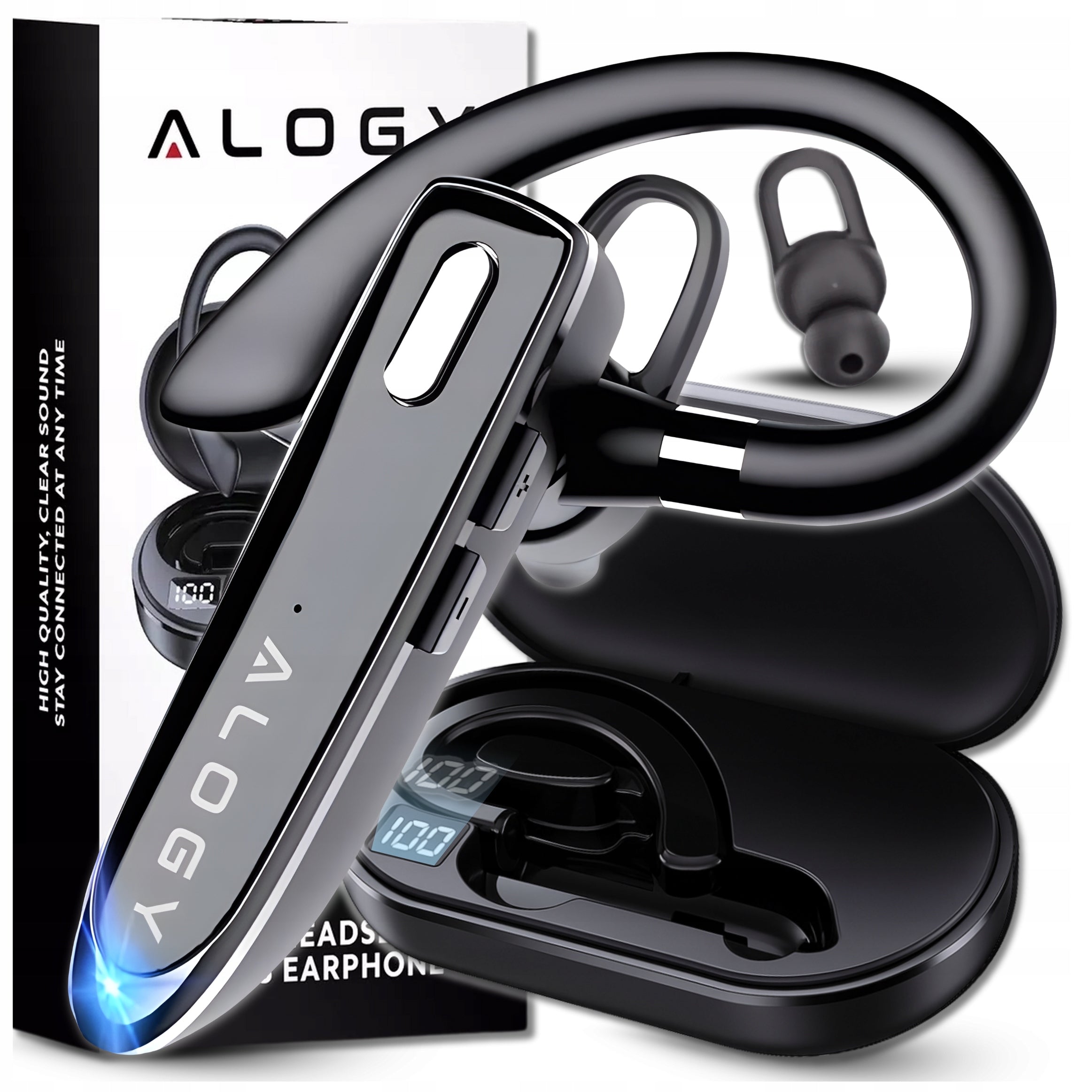 BLUETOOTH HEADSET 5.1 ALOGY WIRELESS HEADSET 12H TALK Packaging status original