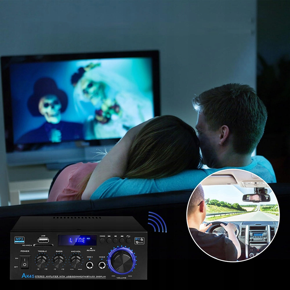 BLUETOOTH HIFI STEREO AMPLIFIER 2-CHANNEL DIGITAL AUDIO 1000W Model Amplifiers