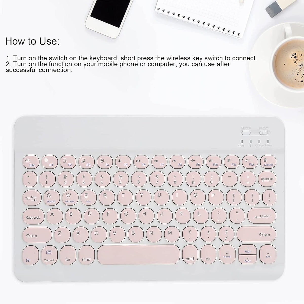 BLUETOOTH KEYBOARD 3.0 10 INCH WATERPROOF WIRELESS Manufacturer no brand