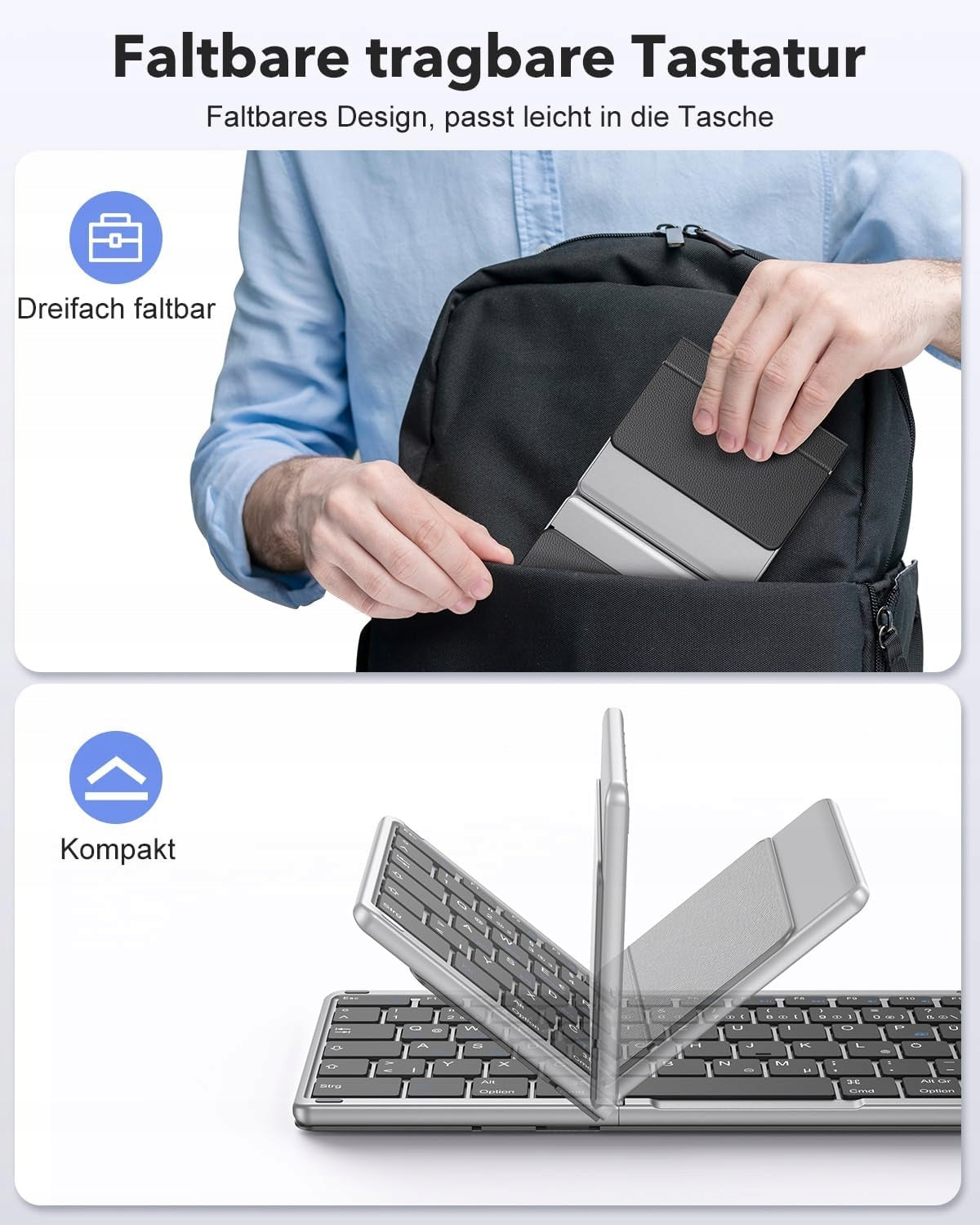 BLUETOOTH KEYBOARD FOLDABLE 104 KEYS QWERTZ NUMERIC WIRELESS Manufacturer code B0CFTWQXR5