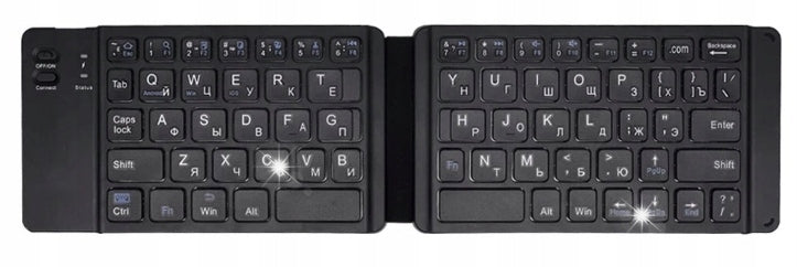 BLUETOOTH KEYBOARD FOLDABLE PORTABLE BLACK