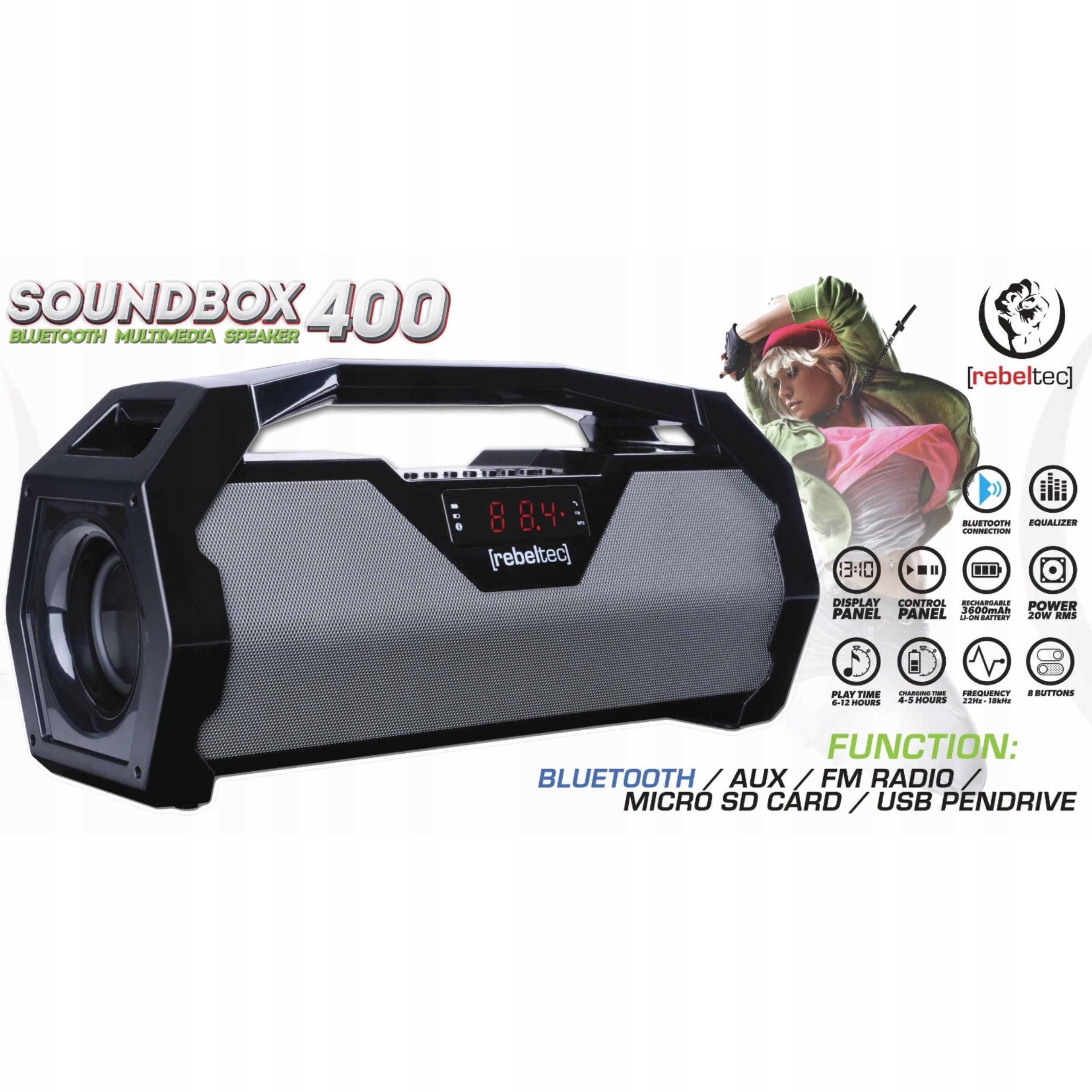 BLUETOOTH KITCHEN SPEAKER* WIRELESS BOOMBOX Color black