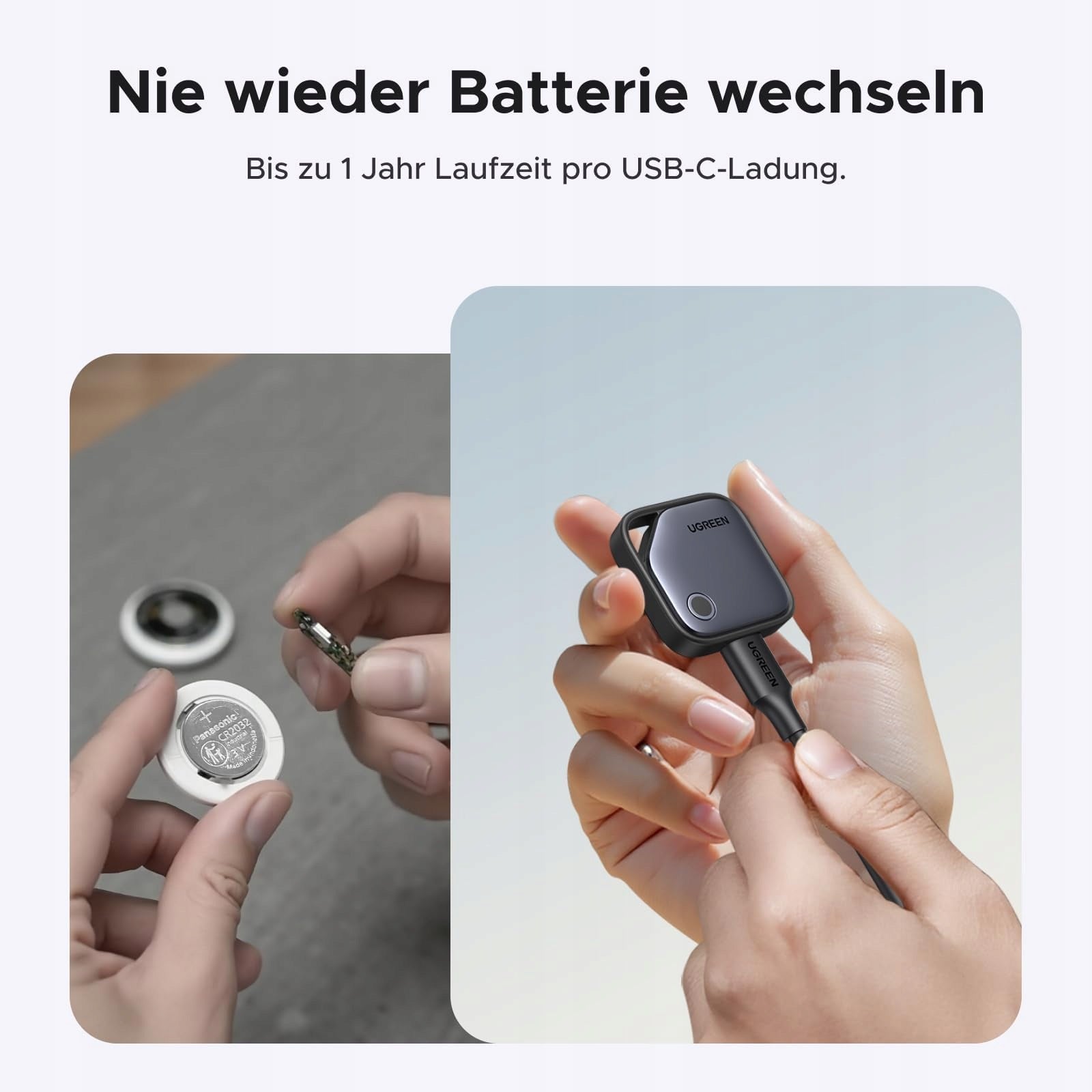 BLUETOOTH LOCATOR 4 PIECES FOR SUITCASE KEYS IPHONE UGREEN Manufacturer code 75646P