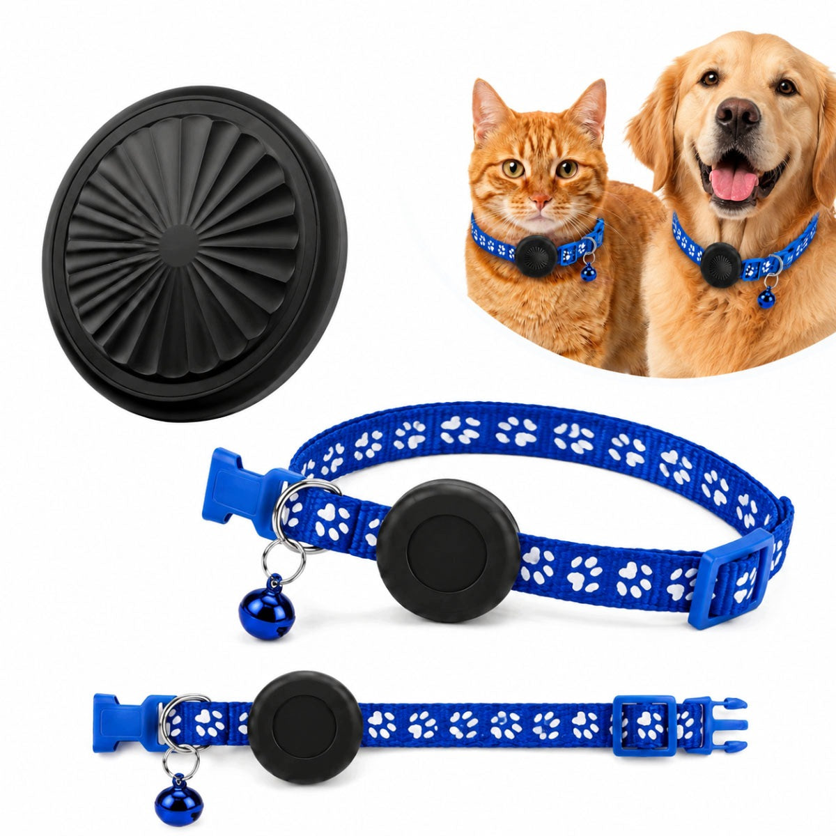 BLUETOOTH LOCATOR FOR CAT DOG REFLECTIVE COLLAR