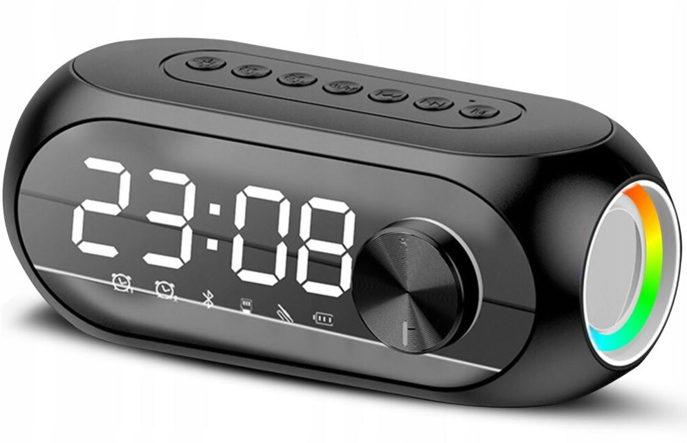 BLUETOOTH MIRROR SPEAKER 5.0 CLOCK RADIO ALARM