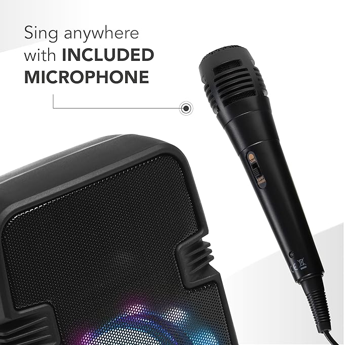 BLUETOOTH Music Sound Karaoke Speaker Black RGB USB MICROPHONE Manufacturer code K9